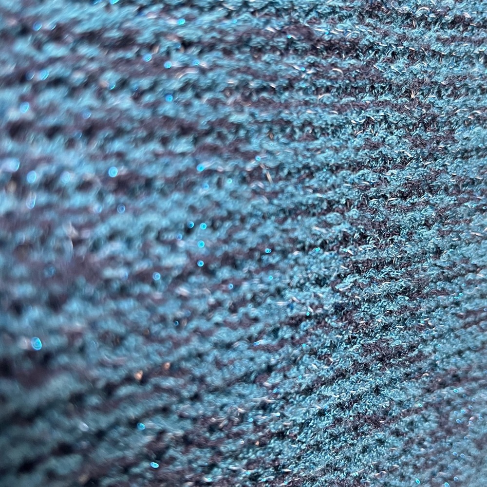 French Laundry Teal Speckled Knit Sweater Stretch Pullover Scoop Neck Size XL - Picture 4 of 5